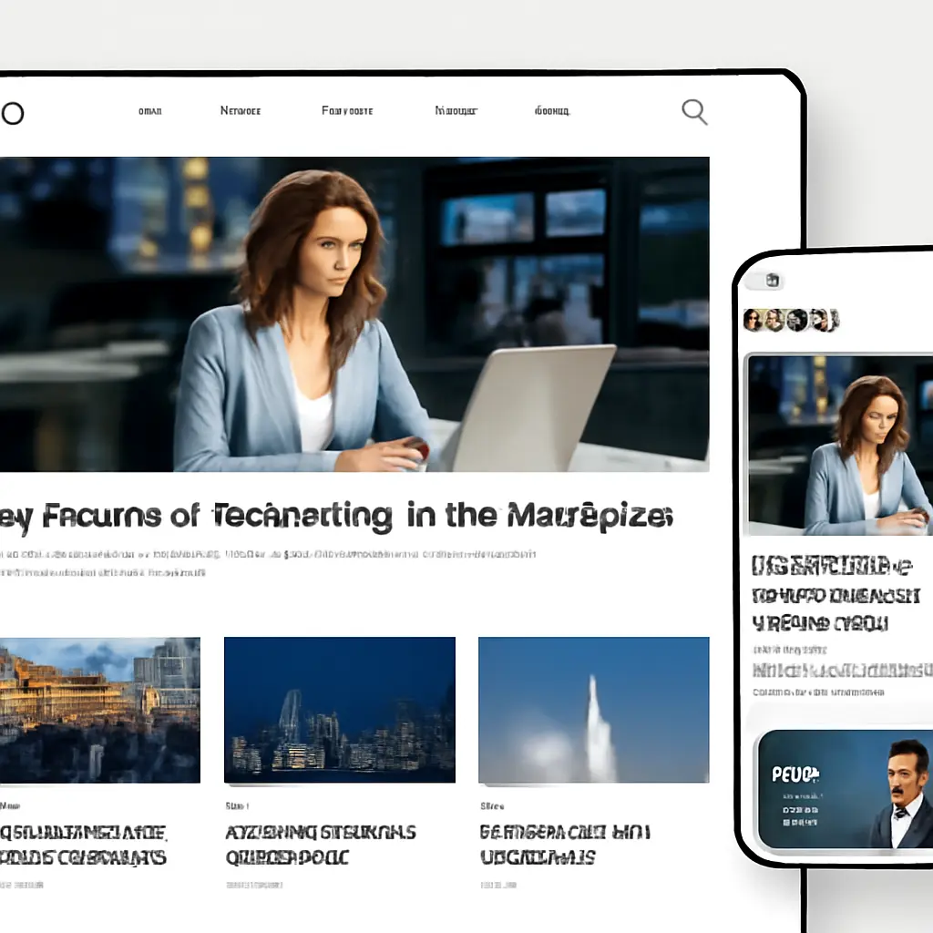 Иллюстрация редизайна новостного сайта